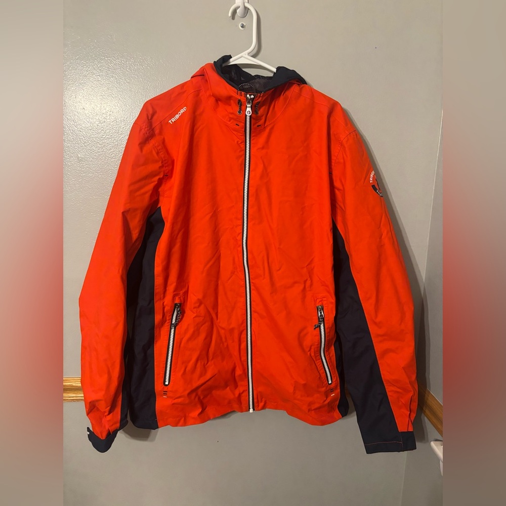 Orange Tribord Rain Jacket Large Unisex